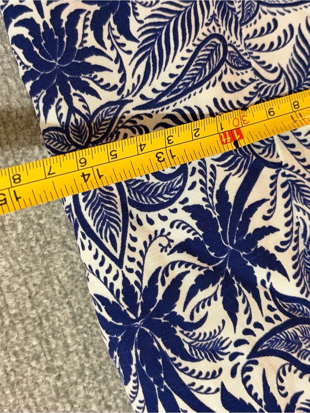 Bali Blue and White Rayon Tropical Print Mini Dress - Picture 10 of 12